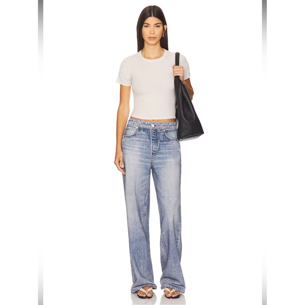 Rag & Bone New York Tencel Denim Print High Rise Pants Size 32 Avant Garden Edgy